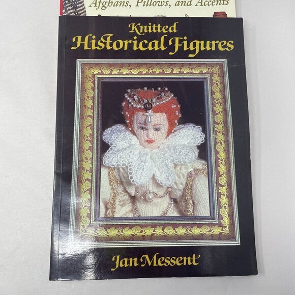 Lot of 4 Knitting Pattern Books Mosaic Magic Afghans Historical Figures Pillows - Picture 7 of 10